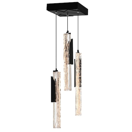 Cwi Lighting Valira Integrated LED Black Mini Pendant, 18 In. 1586P8-3-101